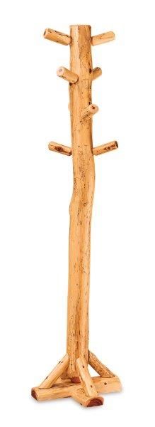 a wooden stand with three branches on it and one branch sticking out from the top