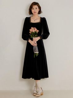 This is a feminine and romantic dress by LANGSON that is made out of high quality polyester 100% fabric. With design detail of puffy long sleeves and unique stitches detail on the neckline and cuffs, it gives a trendy and feminine look.- Long puffy sleeves- Stitches detail on the neckline and cuffs- Feminine and modern mood Elegant Dresses With Bishop Sleeves And Smocked Cuffs, Elegant Midi Dress With Bishop Sleeves And Smocked Cuffs, Elegant Bishop Sleeve Midi Dress For Fall, Elegant Midi Dress With Bishop Sleeves For Fall, Elegant Fall Midi Dress With Bishop Sleeves, Elegant Long Sleeve Dress With Gathered Sleeves For Fall, Fall Formal Puff Sleeve Dress With Square Neck, Elegant Long Sleeve Puff Sleeve Dress With Gathered Sleeves, Formal Fall Puff Sleeve Dress With Square Neck