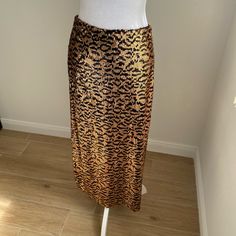 Zara Sequined Skirt. Just Add A Jacket Or A Sweater Or Shirt For An Amazing Party Outfit! Length 35 Inches. Size Medium. New With Tags. Never Worn. Gold Skirt For Holiday Night Out, Gold Skirt For Night Out And Holiday, Winter Party Long Maxi Skirt, Winter Party Maxi Skirt, Elegant Winter Party Maxi Skirt, Fitted Winter Party Maxi Skirt, Long Skirt For Party Season And Night Out, Long Skirt For Party Season Night Out, Winter Evening Maxi Skirt