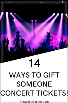 This blog is all about giving concert ticket gifts and how to gift concert tickets. Here, we list the best ways to plan a concert ticket gift surprise to help you plan a fun concert ticket reveal. Learn more about printable concert ticket templates at printedsmileshop.com Reveal Ideas, Concert Tickets, Gift Guides, Printable Gift