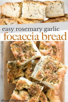 this easy rosemary garlic focaccia bread is the perfect side dish for any meal