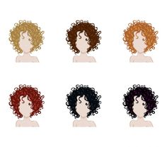 Curly Hair Illustration, Free Watercolor Flowers, Drawing Software, Hair Illustration, Bear Character, Female Hair, Girls Illustration, Hair Photo