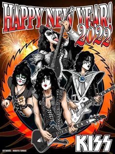 the kiss band poster for happy new year 2009