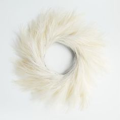 a white fur circle on a white background