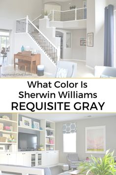 what color is sherylin williams's requisite gray in this living room