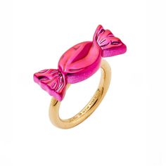 Kate Spade Candy Shop Hard Candy Wrapper Statement Ring Brand New A1 Pink Jewerly, Candy Rings, Hyper Feminine, Sweet Accessories, Candy Wrapper, Dream List, Fancy Rings, Bow Ring, Razzle Dazzle