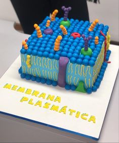 a birthday cake that is shaped like a building