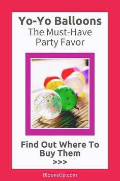 the flyer for yo - yo balloons is shown