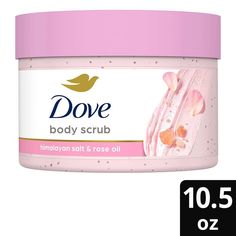 Unlock the power of our moisture formula with Dove Body Scrubs, uniquely created with 1/4 moisturizing cream, ensuring your skin is well-prepared and rejuvenated with the exceptional Himalayan Salt & Rose Oil blend. Embrace a self-care journey as you polish your way to natural nourishment, with a delightful fusion of naturally sourced ingredients and sulfate-free cleansers, leaving your skin irresistibly silky and smooth. Prioritize care while you exfoliate, by gently massaging the scrub onto we Dove Body Scrub, Dove Beauty Bar, Dove Beauty, Skin Care Items, How To Exfoliate Skin, Rose Oil, Moisturizing Cream