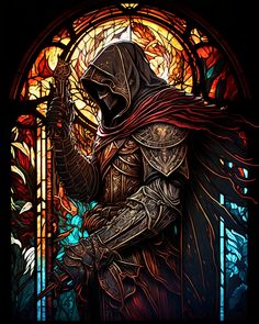 Art Fantasy, Dark Fantasy Castle Art, Gothic Armor Fantasy Art, Stain Glass Fantasy Art, Dark Fantasy Laptop Wallpaper, Dark Fantasy Knight Art, Space Knight, Dungeons And Dragons Art