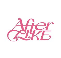 the word after ake written in red ink on a white background with pink lettering