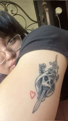 Nerd Tattoos For Women, The Lich Tattoos, The Lich Tattoo, The Lich Adventure Time Tattoo, Domo Tattoo, Regular Show Tattoo, Illusion Tattoo, Cartoon Tattoo Ideas, Real Tattoos