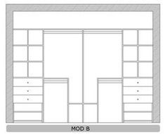 an image of a closet with drawers and shelves in it, as well as the measurements for