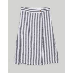 Looking to upgrade your style? Our Reistor Striped Linen Wrap Midi Skirt is your best bet! It comes with an elegant overlap design that is comfortable and flattering. The sheer elegance and gracefulness of the striped pattern and the high-quality linen fabric will keep you stylish and comfortable all day long. This relaxed-fit skirt offers practical pockets on both sides and its elasticated back gives you a comfy, and adjustable fit. Wrap Midi Skirt, Fit Skirt, Overall Skirt, Column Skirt, Ladies Of London, Womens Tie, Madewell Denim, Stripe Skirt, Floral Ruffle