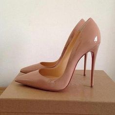 Sepatu Pump, Hak Tinggi, Extreme High Heels, Red Bottom, Pumps Heels Stilettos, Nude Pumps, Womens Shoes High Heels, Patent Leather Heels, Pointed Toe Shoes