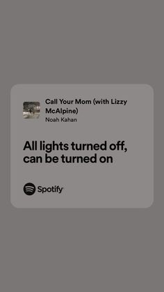 an ad for spotify with the text all lights turned off, can be turned on