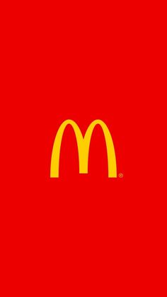 a mcdonald's logo on a red background