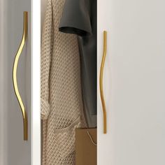 an open closet door with some items in it