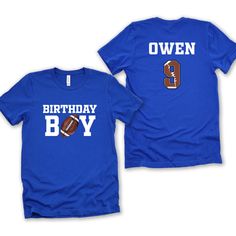 a t - shirt with the number 9 on it that says,'birthday boy '