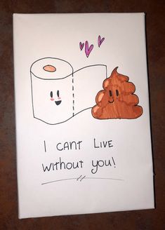 a handmade greeting card with a toilet paper roll