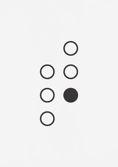 four circles are arranged on a white surface