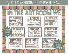 art classroom rules posters in the art room we use them to help students learn how to write