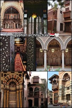 an image of egyptian architecture collage