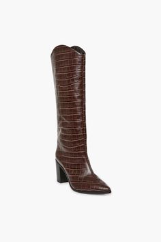 Brown Analeah Boots Classic Casual Style, Golf Girl, Shoes Classic, Alexandre Birman, Dark Brown Color, Monogram Styles, Classic Casual, Delicate Jewelry, Cool Boots