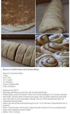 the recipe for cinnamon rolls is shown here