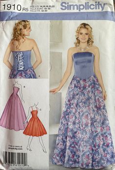 a women's dress and top sewing pattern