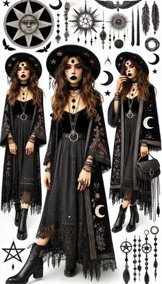 Witchy Outfits Halloween, Tomboy Witch Outfit, Salem Witch Outfit Aesthetic, Boho Halloween Outfit, Modern Witch Outfit Halloween, Romantic Witchy Outfits, Witch Aesthetic Fashion Plus Size, Witch Outfit Modern Aesthetic, Witch Fashion Aesthetic Modern