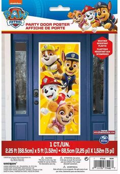 the paw patrol party door poster