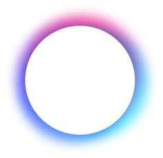 a white circle with blue and pink circles around it