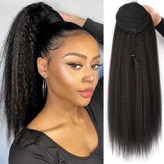 Category:Ponytails; Occasion:Daily Wear,Party / Evening,Vacation,Birthday; Age Group:Adults; Color Shade:Black; Hair Extension Type:Drawstring; Origin of Hair Donors:Brazilian Hair; Hair Material:Synthetic Hair; Texture:Straight; Length:20 inch; Features:Soft,Classic,Women,Easy dressing,Comfortable; Heat Resistant:Yes; Listing Date:06/05/2023; Hairstyle:With Ponytail; Can Be Permed:No Yaki Ponytail, Vacation Birthday, Drawstring Ponytail, Birthday Vacation, Clip In Ponytail, Ponytail Hair Extensions, Ponytail Hair, Ponytail Extension, Hair Texture