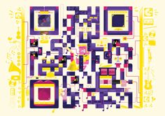 an image of a qr code that looks like it is made up of squares and rectangles