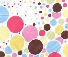 an image of colorful polka dot paper napkins