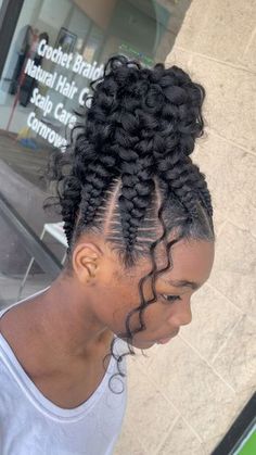 Braiding Updo Styles, Butterfly Goddess Braid, Natural Braided Hairstyles Black Women, Crochet Updo Hairstyles, Braids Scalp, Butterfly Bun, Design Braids, Goddess Braids Updo, Half Cornrows