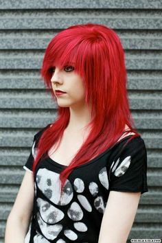 . Emo Long Hairstyles, Emo Red Hair, Emo Hairstyles For Women, Scene Queen Hair, Short Emo Haircuts, Light Red Hair Color, Glitter Goth, Scene Girl Fashion, Scene Haircuts