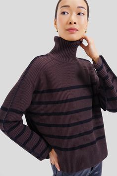 The perfect mixture of cozy and chic - meet the Emsley Sweater!Featuring always-classic stripes and a unique whipstitching detail that runs down the arms for a bit of textural intrigue, this slightly boxy style is perfect for everything from weekend coffee runs to fall football games. We're pairing it with our go-to jeans and loafers for a laidback yet put-together look.Our Favorite Details: Whipstitching detail on sleeves Ribbed finishes Slightly boxy fit Pullover styling Material: 55% Acrylic, Weekend Coffee, Fall Football, Seek Adventure, Bold Patterns, Kids Sale, Football Games, Black Stripes, Pullover Styling, On The Side