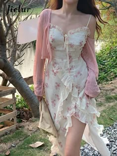 Fairycore Dress, Midi Dress Elegant, Dress Korean, Dress Chiffon, Sleeveless Midi Dress, Korean Dress, Fairy Dress, Dress Elegant