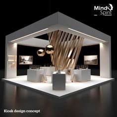 Experience innovation and elegance with our cutting-edge #kiosk #stand design. Engage visitors, showcase your brand, and leave a lasting impression at your next event. Stand out from the crowd. #design #exhibitionstand #boothdesign #expo #exhibitiondesign #tradeshow #exhibitionstanddesign #stand #booth #standbuilder #tradeshowbooth #exhibitions #exhibitionbooth #events #eventmarketing #exhibitdesign #tradeshowdisplay #luxury #branding #jewellerystore #jewelleryretail #luxuryjewellery Small Booth Design Exhibition Stands, Small Exhibition Booth Design, Small Booth Design, Interior Design Exhibition, Small Booth