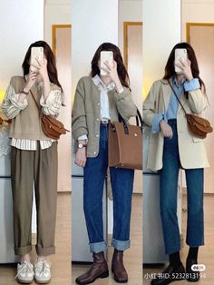 Business Outfits Korean, Smart Casual Women Korean Style, Smart Casual Wardrobe Women, Smart Casual Women Korean, Korea Teacher Outfit, Japan Work Outfit Women, Smart Casual Work Outfit Hijab, Engineer Office Outfit, Korean Smart Casual