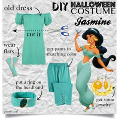 the instructions for how to make a diy halloween costume from disney's little mermaid