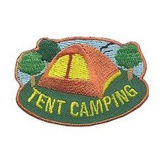 the tent camping patch has trees and bushes around it