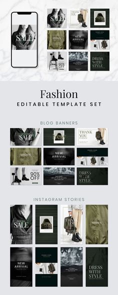 Fashion marketing templates in cool and unique styles along with unisex and androgynous vibes. Editable templates in high-resolution psd & eps formats. Fashion Template, Blog Banner, Fashion Templates, Awesome Designs, Fashion Marketing, Marketing Template, Unique Styles, Social Media Template, Mockup Design