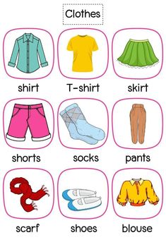 an english worksheet with clothes and shoes for kids to learn how to read them