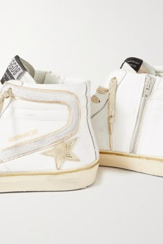 Golden Goose Hightops, Cool Girl Sneakers, Golden Goose High Tops, Cute Shoes Women, Golden Goose Slide, Shoes List, Alexis Dress, Fall Wishlist, Girl Sneakers