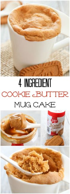 4 ingredient cookie butter mug cake