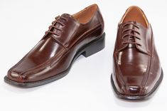 This traditional leather square toe lace-up is classic staple for any businessman. Minimalist and classy it can be paired with a business suit for the office or a tuxedo for a wedding. *As these styles of shoe tend to run larger than most regular footwear, dolce vita MEN please requests that you size down a half size (or a whole size where half is not available) to get the best fit. Brown Leather Shoes, Dress Shoe, Business Suit, Chocolate Brown, Business Man, A Business, Leather Shoes, A Wedding, Derby