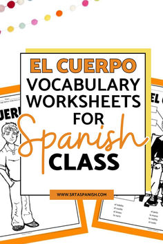 If you are working on parts of the body in Spanish with your middle school and high school Spanish students, check out this Spanish body parts worksheet set for labeling the human body! It's a great resource to add to your lesson plans.